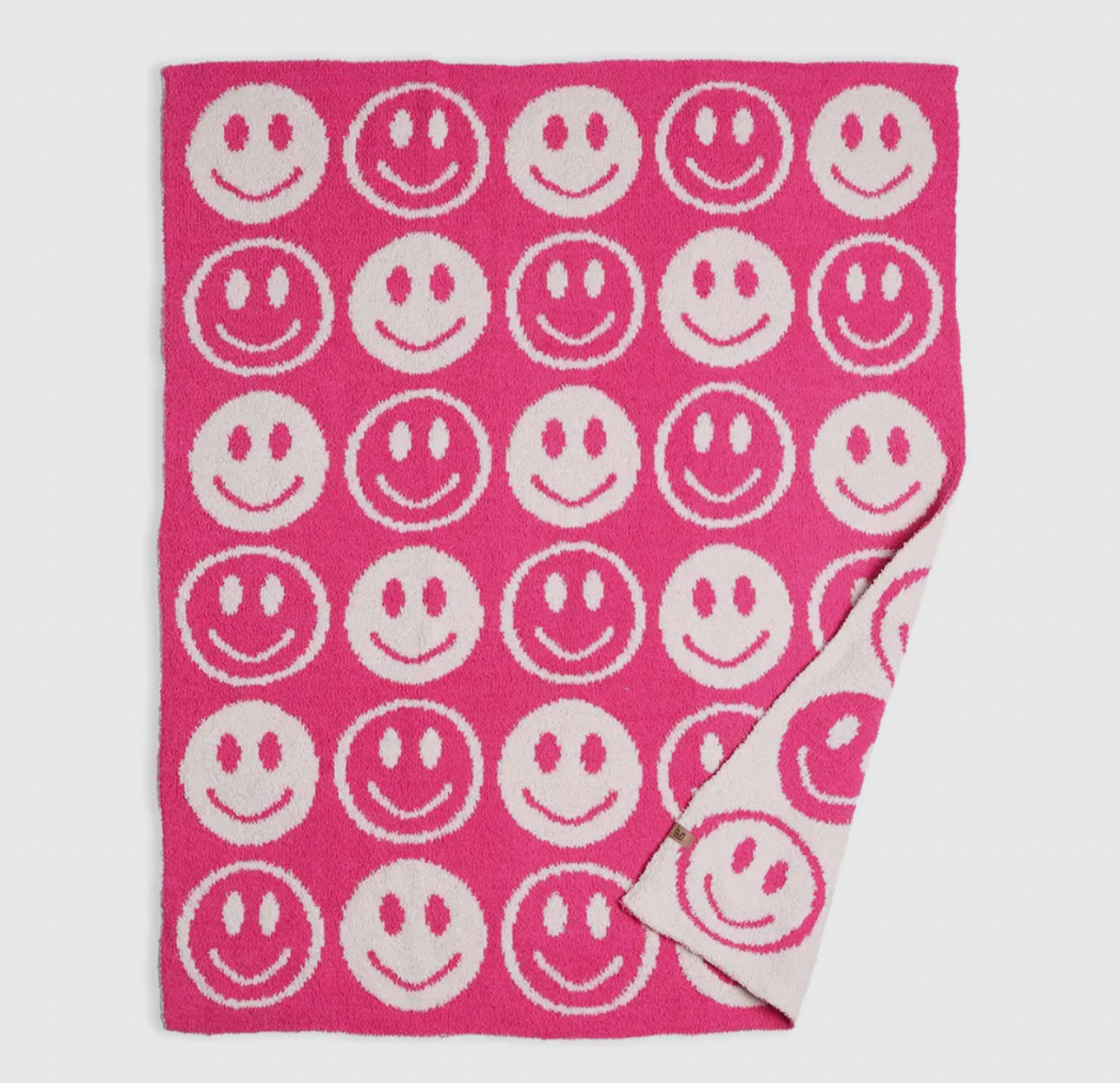 Pink Smile Face Baby Towel