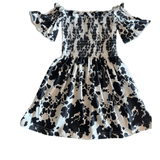 COW PRINT TWIRL DRESS