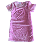 VELVET TSHIRT DRESS - PINK